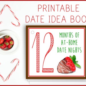 At-Home Date Night Flip Book, Printable Date Idea Cards, couples gift, INSTANT DOWNLOAD