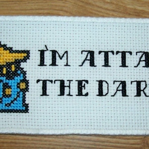Final Fantasy and D&D Mash-Up Cross Stitch Bookmark Pattern // Digital Download // PDF // Old School Gaming X-Stitch // Video Games // DMC