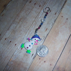 Snowman Christmas Ornament // Rhinestone Snow Man X-Mas Ornie // Winter Holiday Decor // Stocking Stuffer // Frosty // Merry and Bright