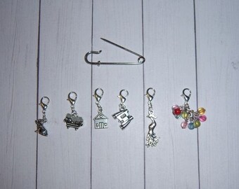 Up Inspired Crochet Stitch Markers // Balloon House Movie Planner Charms // Progress Keepers // Gift For Crocheters