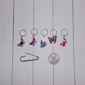 Butterfly Knitting Stitch Markers // Insect Knit Progress Keepers // SNAG FREE // WIP // Yarn Charms // Work In Progress Markers