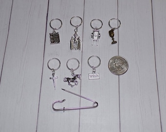 Fairy Tale Princess Bride Knit Stitch Markers // Princess Progress Keepers // WIP // SNAG FREE // Yarn Charms