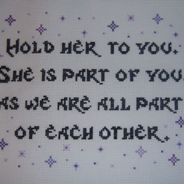 The Dark Crystal Cross Stitch Pattern // Hold Her PDF Pattern // Digital Download // Henson Muppets X-Stitch Pattern // Gelflings
