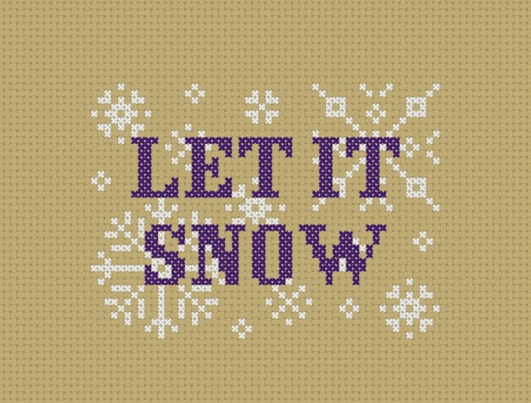 Let It Snow Cross Stitch Pattern // Christmas Ornament // PDF ...