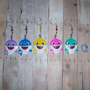 Shark Christmas Ornament // Pink Shark // Blue Shark // Green Shark // Yellow Shark // Purple Shark // Holiday Decor // Cartoon //