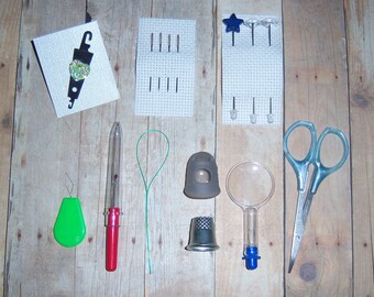Beginner's Cross Stitch Kit // My First X-Stitch Set // All You Need Embroidery Kit // Sewing // X-Stitch Supplies // Quilting Accessory