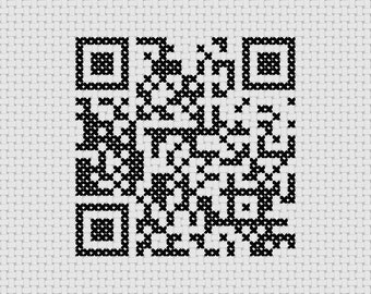 The Zodiac Killer QR Code Cross Stitch Pattern // Digital Download // PDF // Quick Cross Stitch // Murder // Unsolved Mystery