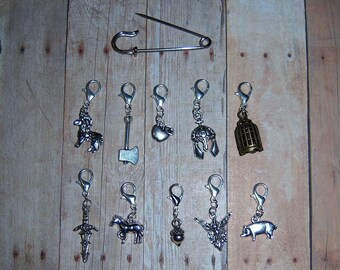 Willow Crochet Stitch Markers // 80's Movie Progress Keepers // Madmartigan // Journal Clips // Planner Charms // Meegosh // Ufgood