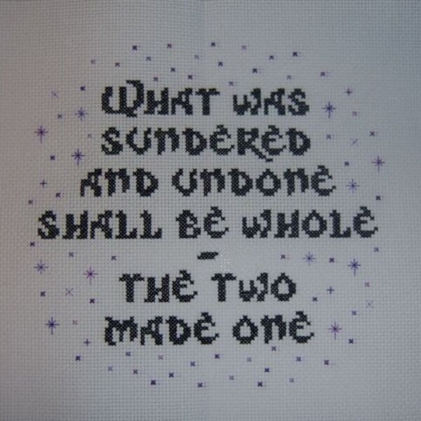 The Dark Crystal Movie Quote Cross Stitch Pattern // Digital Download // Sundered and Undone X-Stitch PDF Pattern // Henson Muppets
