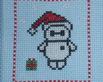 Merry BaymaX-Mas! Cross Stitch Pattern // Digital Download // Baymax Christmas X-Stitch // PDF // Ornament  // White Robot