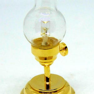 Dolls House LED Battery Operated Oil Light Miniature 1/12th Scale Lamp