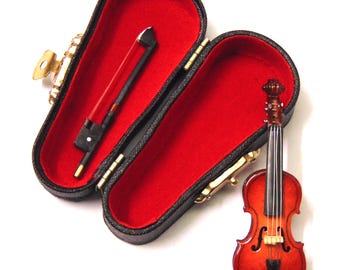 Casa Bambole Legno Modello In Miniatura Violino Per Case Delle Bambole 1:12 - In Legno, Con Scatola, 11 Cm, Decorazione Collezione Violino In Miniatura Per Case Delle Bambole Casa Bambole Legno Modello In Miniatura Violino Per Case Delle Bambole 1:12 - In Legno, Con Scatola, 11 Cm, Decorazione Collezione Violino In Miniatura Per Case Delle Bambole