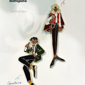 The Café Musain-Les Amis de l'ABC-Les Misérables-Enjolras/Grantaire/Courfeyrac Character Enamel Pin