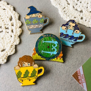 Tea is at Four Enamel pin