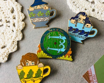 Tea is at Four Enamel pin