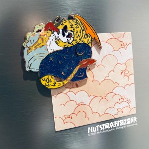 Middle-earth fanart Enamel pin|Little Sleepy Dragon Professor Dragon |Magnet|badge pin| Lapel pin|Lord of the Rings|Hobbit|LOTR|Tolkien