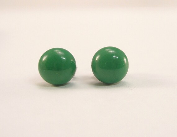 Orecchini Ambrosia in Oro Bianco con Cuore Verde