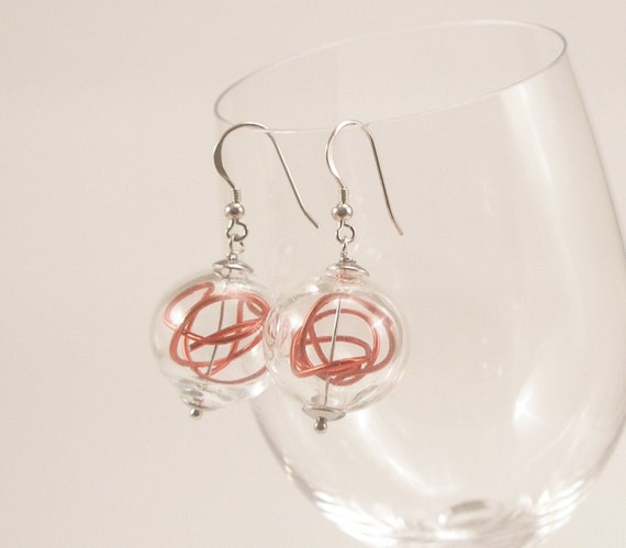 Murano Glass Blown Earrings blown Glass Orb Earrings Sterling Silver Modern Minimalist Murano Glass Bubble Earrings Etsy Ireland
