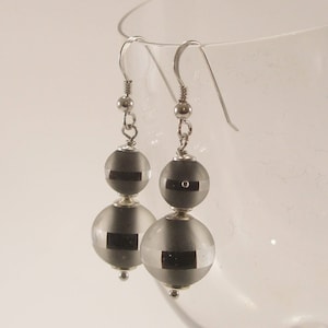 Murano glass hook earrings, glass earring, Sterling silver, Made in Italy