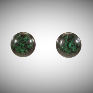 Orecchini a perno in vetro, orecchini in vetro fuso, orecchini a perno in vetro, acciaio chirurgico, argento Sterling, orecchini a pois, Made in Italy