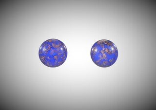 Glass Of Venice Orecchini Bottone In Vetro Di Murano - Viola Ametista, Fatti A Mano Con Lamina D'Argento, Acciaio Chirurgico, Confezione Regalo E Certificato Di Autenticità