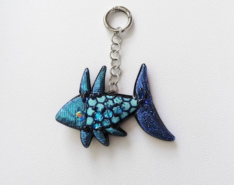 Dichroic glass Fish wall hanging decoration