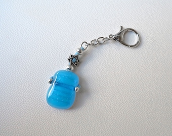 Blue keychain with Star of David