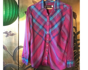 Vintage Western Plaid Shirt