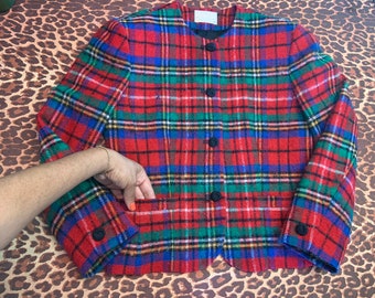 Vintage Plaid Pendleton Wool Jacket