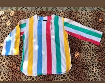 Vintage Rainbow Striped Shirt