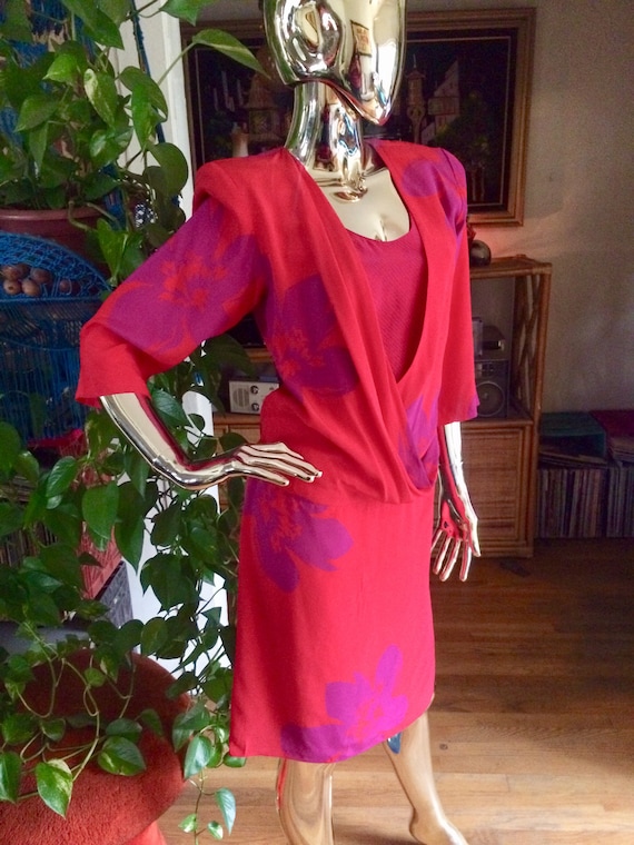 Silk floral print Dress