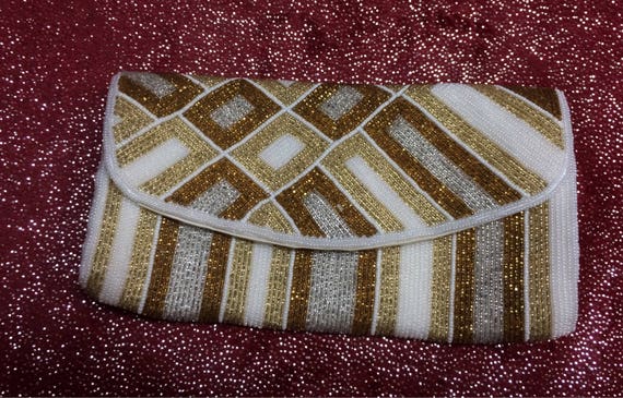 Vintage 1950s beaded clutch/purse