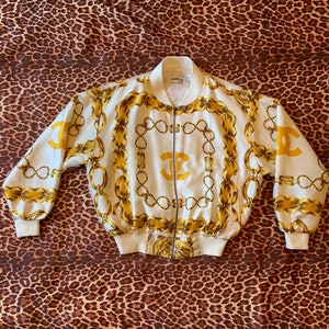 Vintage Chanel Silk Bomber Jacket image 5