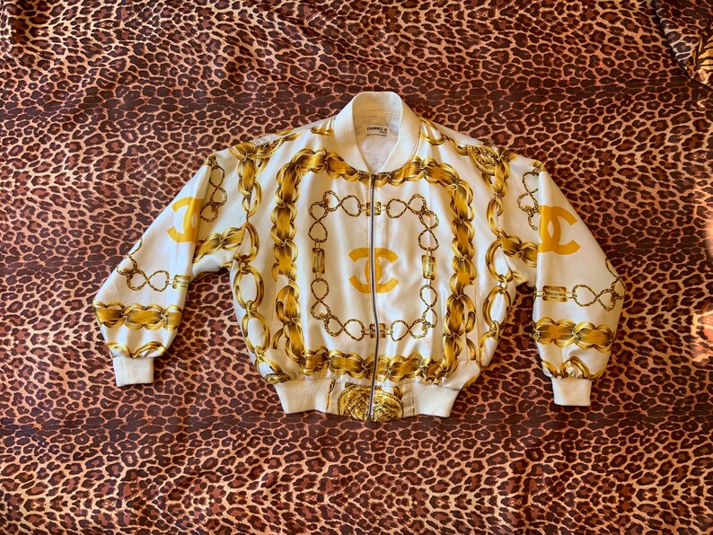 Vintage Chanel Silk Bomber Jacket image 5