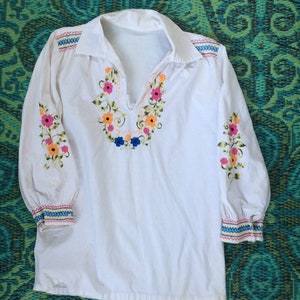 トップス Dead stock vintage embroidered tunic Deadstock White Embroidered Tunic Selected by Cherry | Free