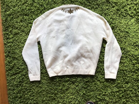 Vintage Beaded Cardigan Sweater - image 5
