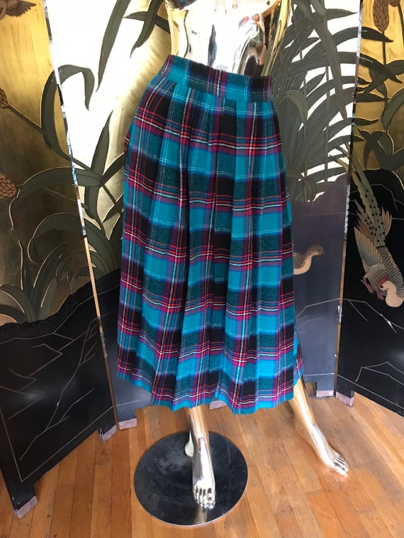 Vintage Plaid Skirt - image 2