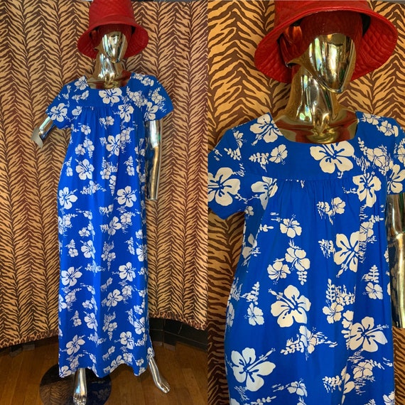 Vintage Hawaiian Muumuu Floral Dress by Ui-Maikai - image 1