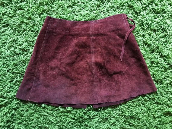 Vintage 70s Suede Mini skirt - image 3