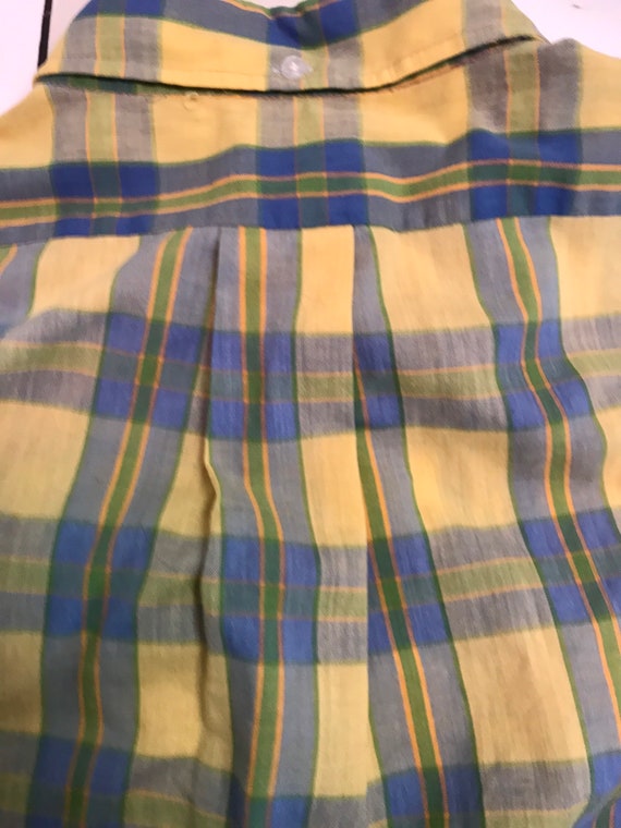 Vintage plaid short sleeve shirt - image 6