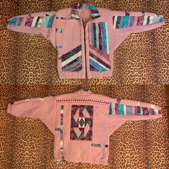 Vintage Quilted patchwork puff jacket - image 1