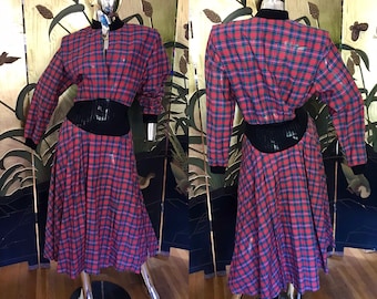 Vintage Plaid Dress