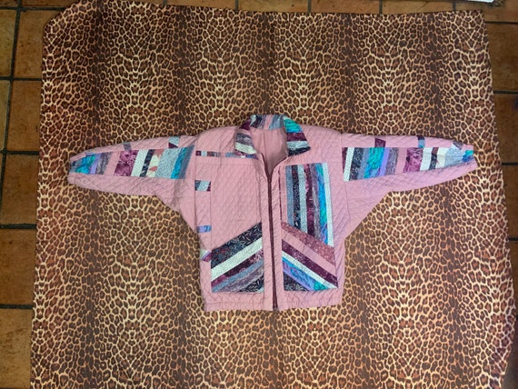 Vintage Quilted patchwork puff jacket - image 2