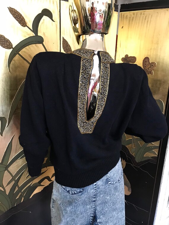 Vintage embellished Sweater by Bonnie Boerer and … - image 6