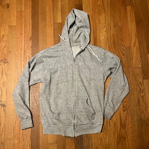 70s Zip Hoodie Grey - Etsy