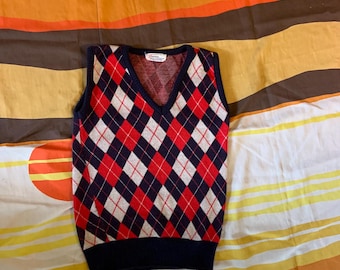 vintage argyle sweater vest