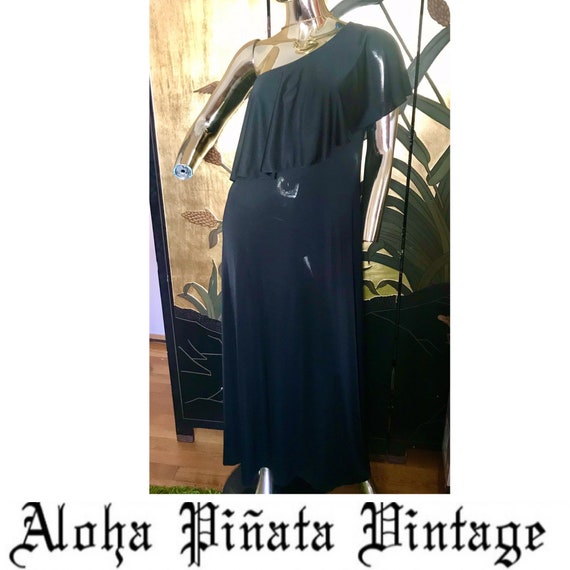 Vintage 70s Pierre Cardin One shoulder Dress