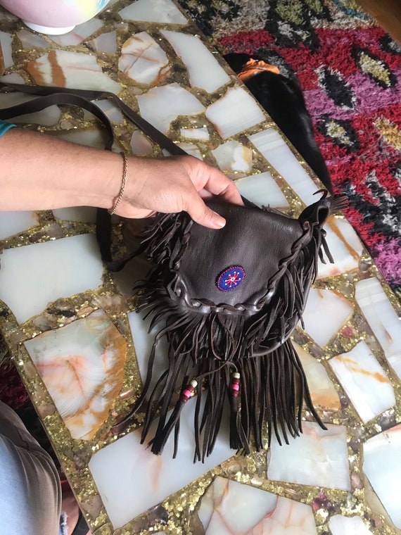 Vintage Leather Fringe Purse - image 5