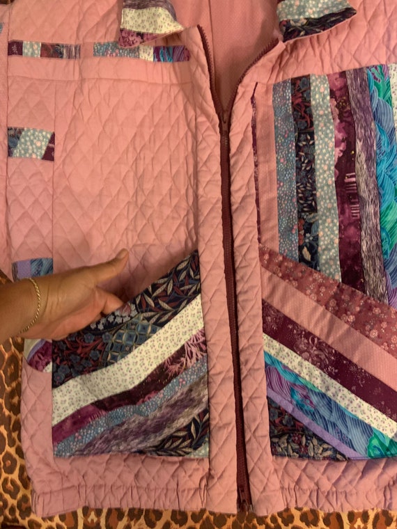 Vintage Quilted patchwork puff jacket - image 4