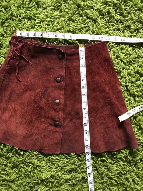 Vintage 70s Suede Mini skirt - image 7